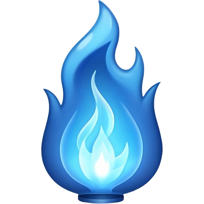 I need a blue flame emoji signifying the aura... emoji