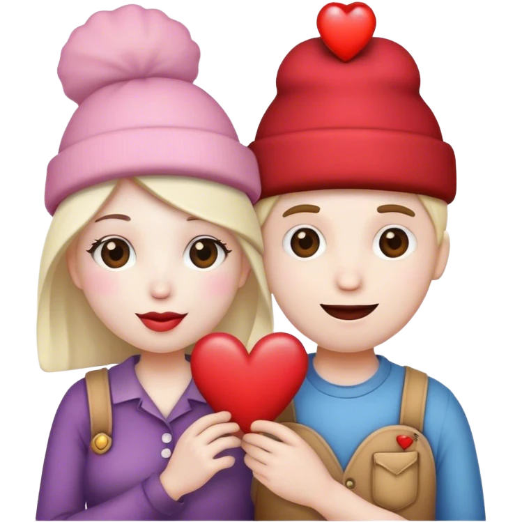 Funny valentine couple emoji