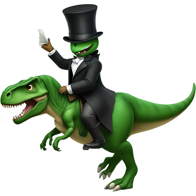 Magician riding T. rex emoji