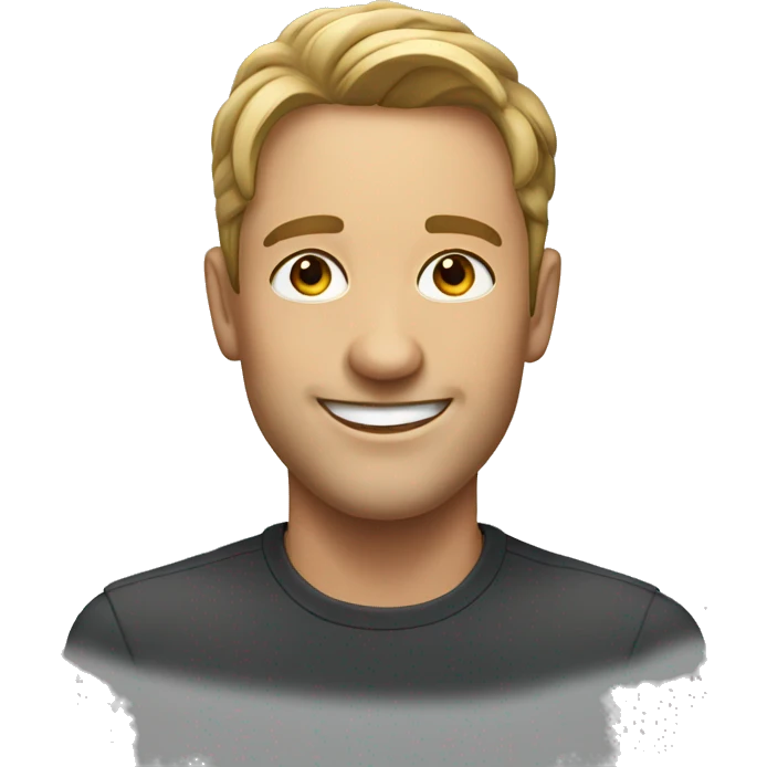 realistic male portrait smiling emoji