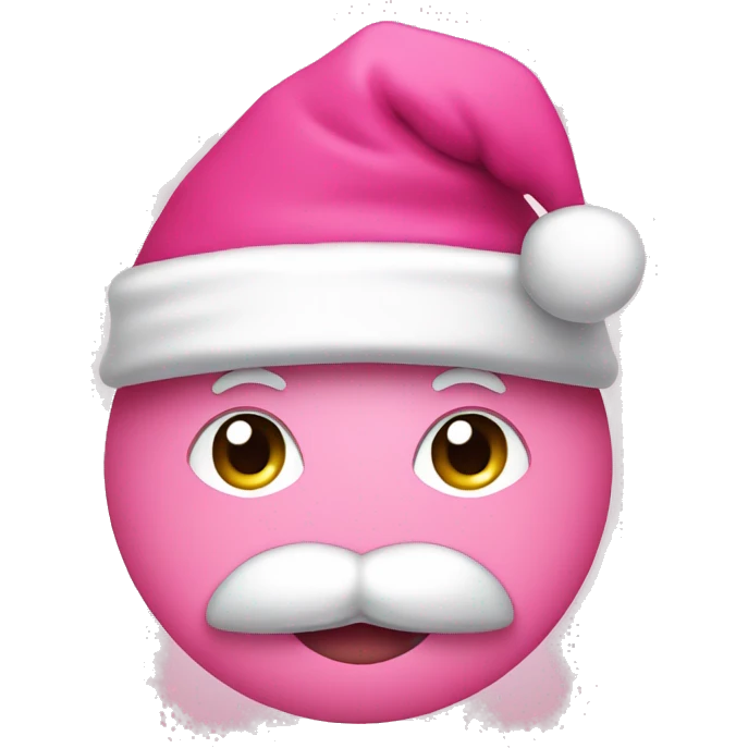 Pink heart with a Santa hat  emoji