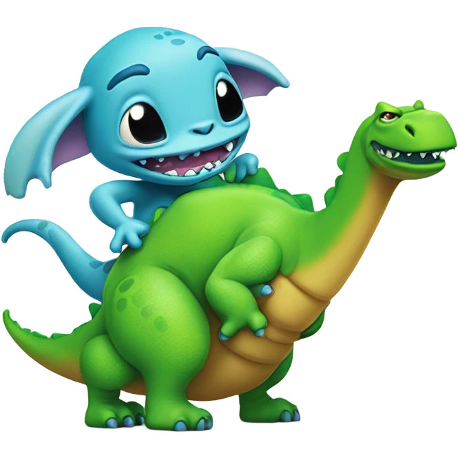Stich holding reptar emoji