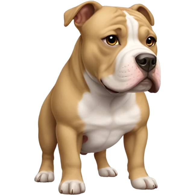 Perro american bully color café claro  emoji