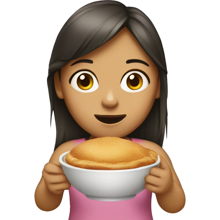 Girl eating samsy  emoji