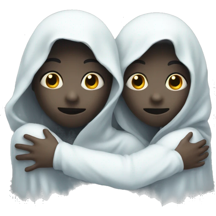 ghost siblings hugging  emoji