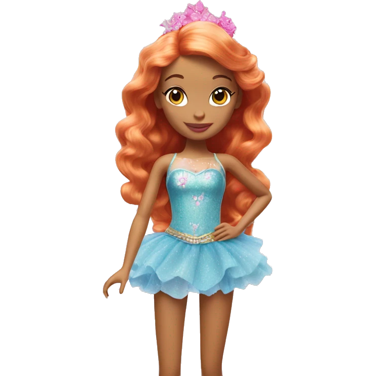 Attractive Barbie ginger fairy emoji