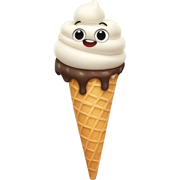 worm eating ice cream emoji