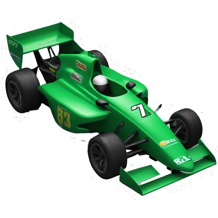 Black and green racecar  emoji