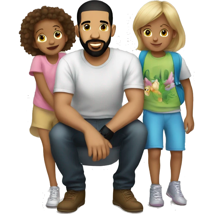 drake with kids emoji