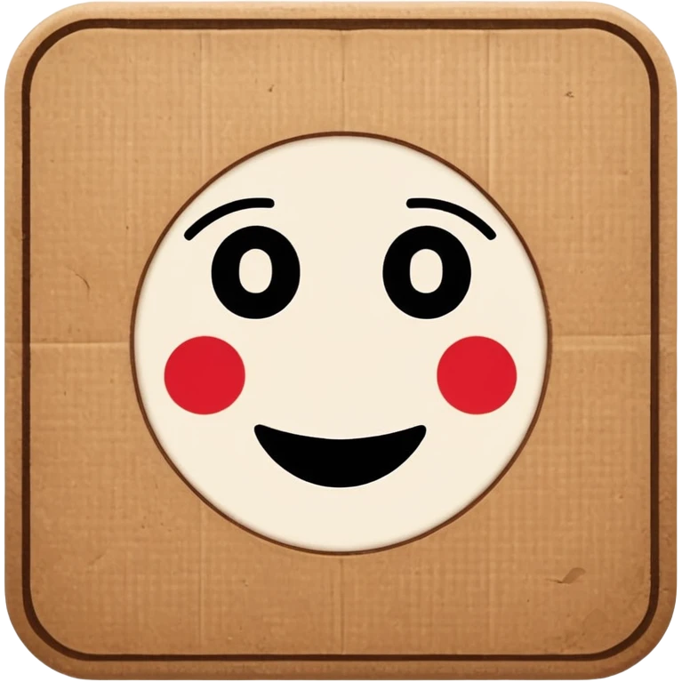 cardboard sign icon, rectangle text on it emoji