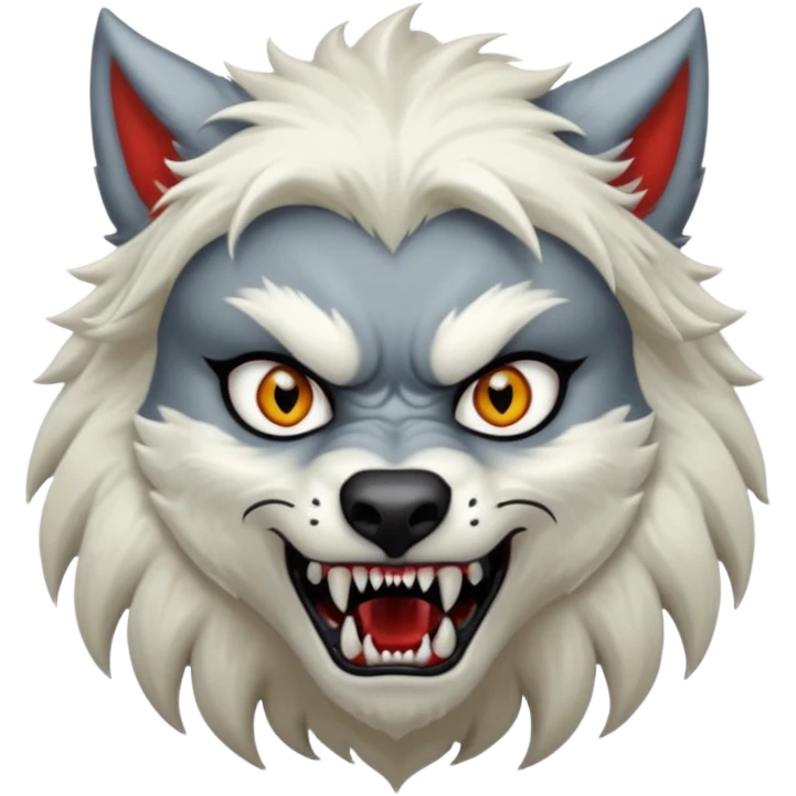 Female White Werewolf body emoji