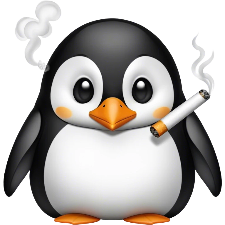 penguin smoking emoji