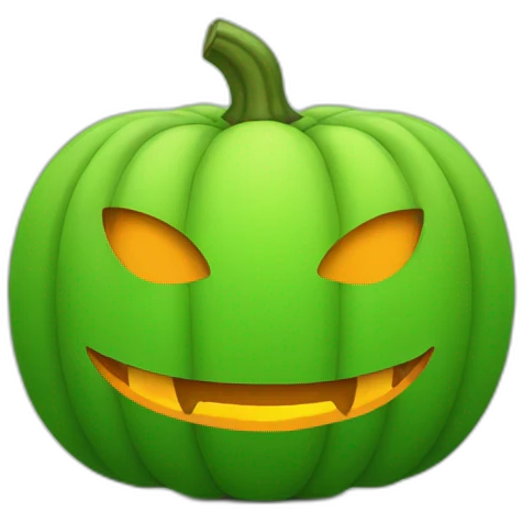 pumpkin app icon green background emoji