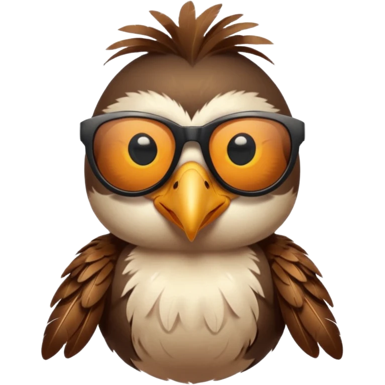 cool bird with sunglassess  emoji