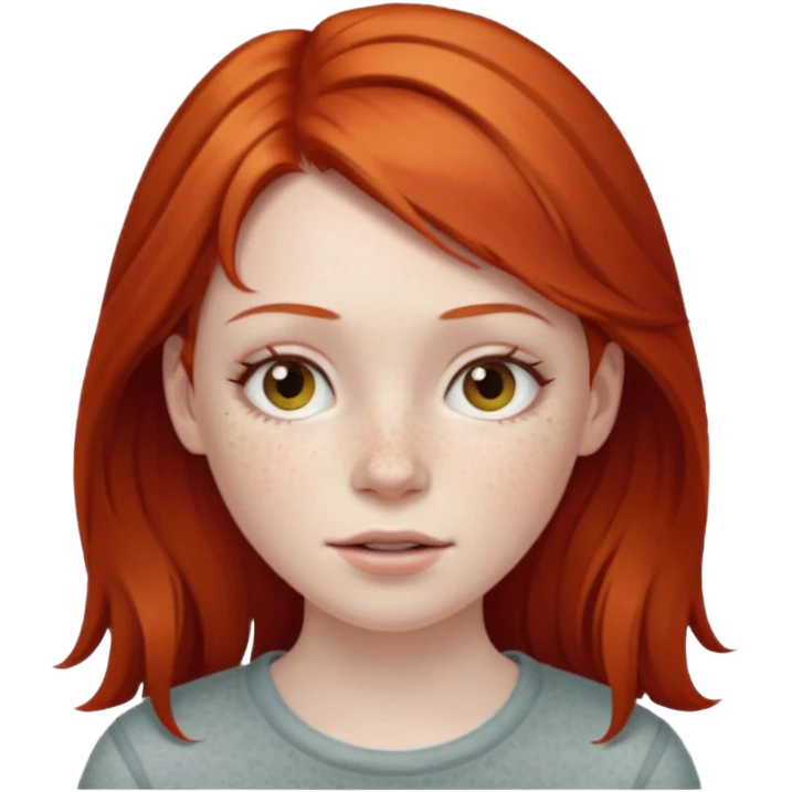 A red haired girl emoji