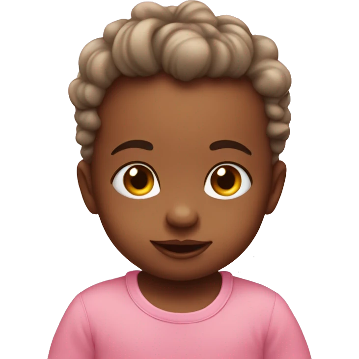 Cute baby with hearts emoji