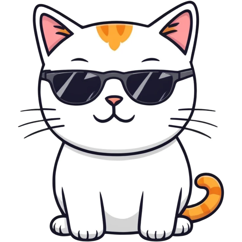Cat with sunglasses emoji