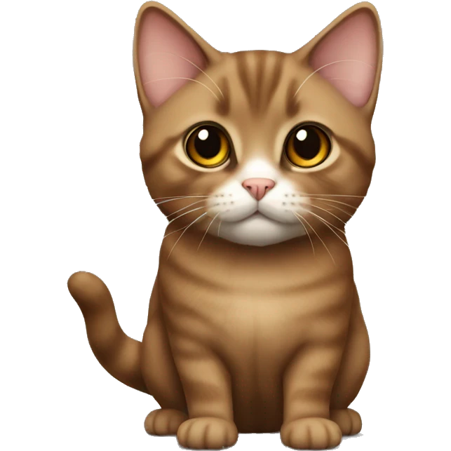 Brown munchkin cat standing emoji