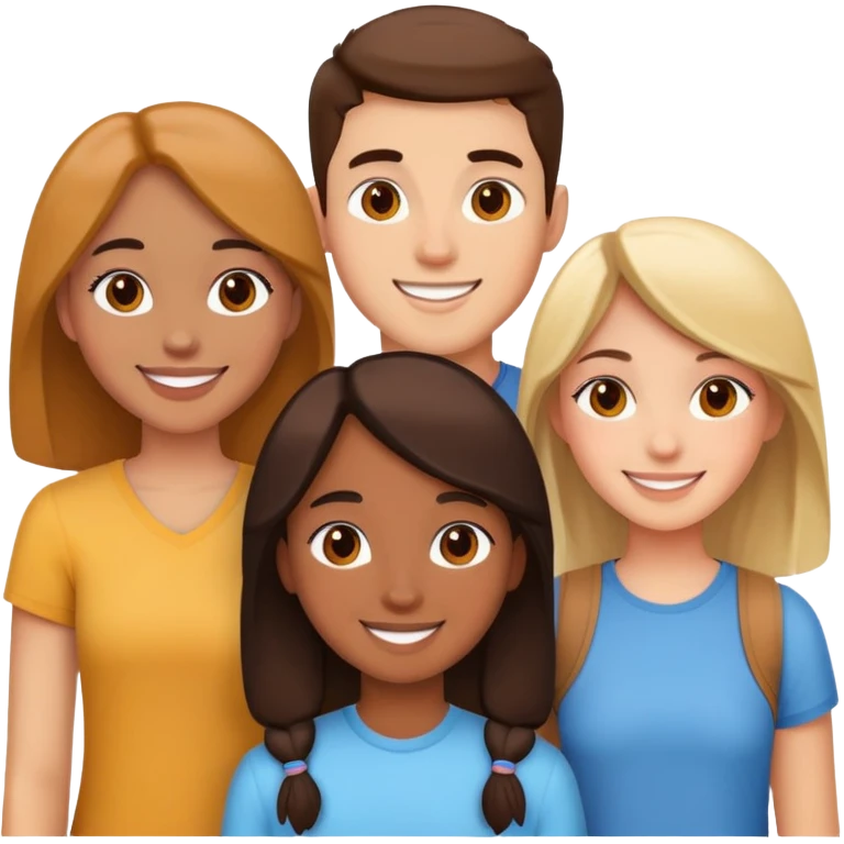 Two girls and a guy friends emoji