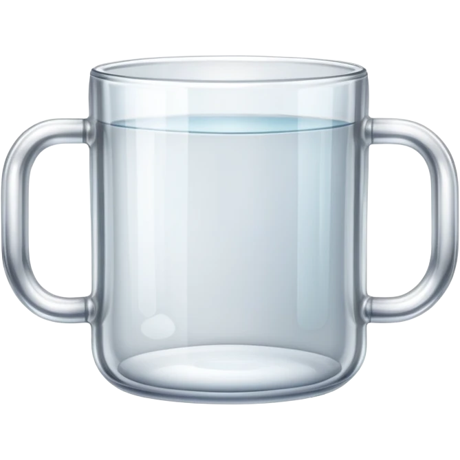  transparent glass mug realistic emoji