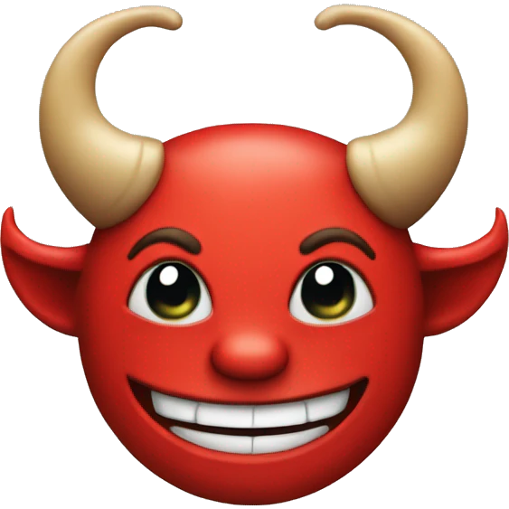 Red devil with a smile  emoji
