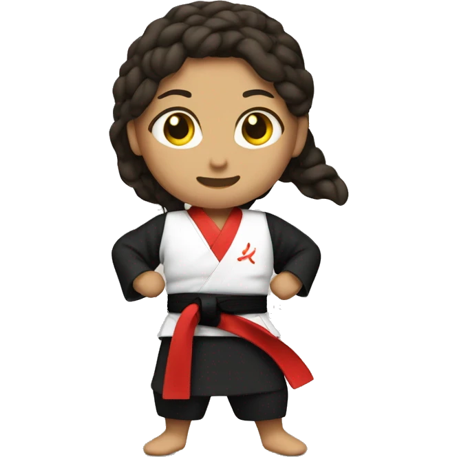 red hkarate girlir  emoji