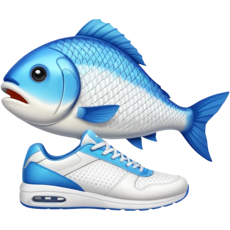 Fish wearing sports shoes  emoji