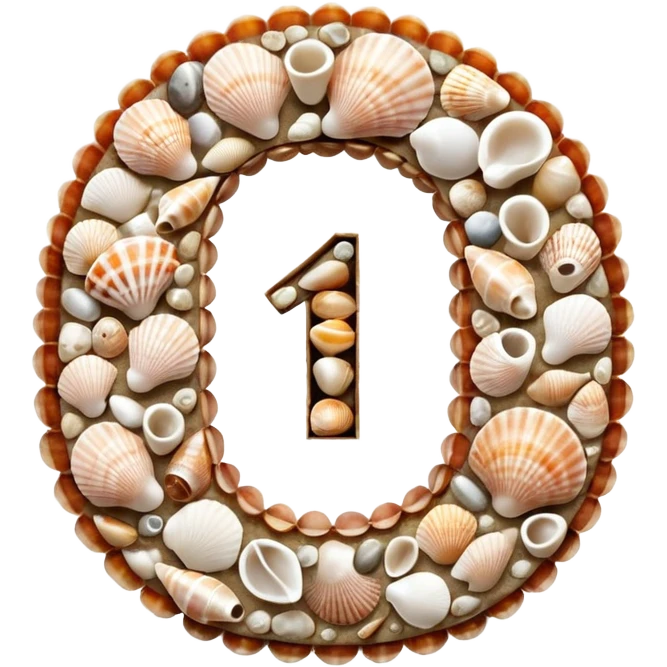number 1 made from sea emoji