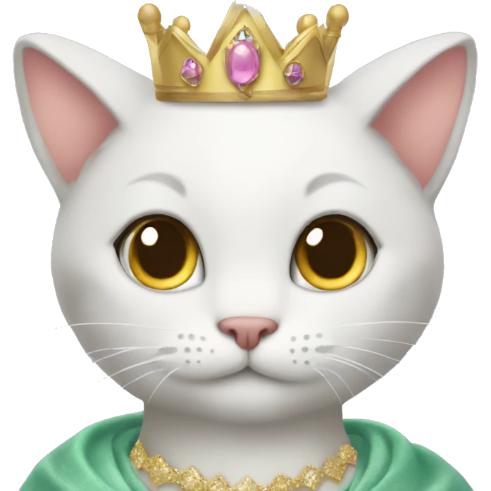 a cat wearing a princess costume emoji