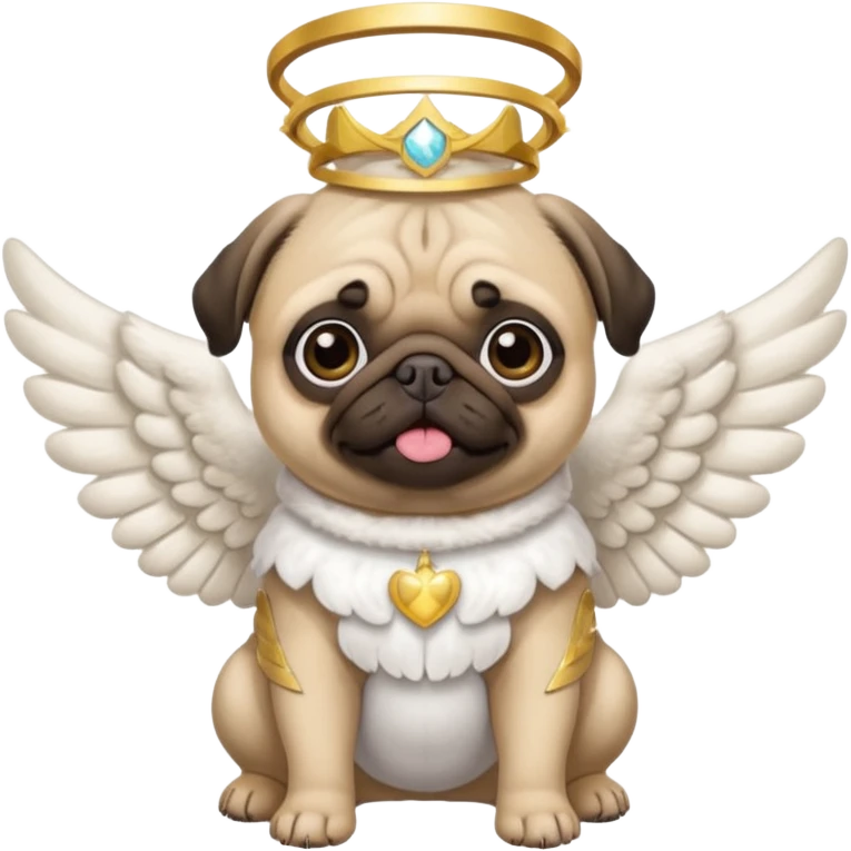 a pug vestido de anjo  emoji