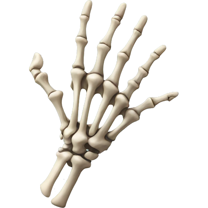 Skeleton hand with nails emoji