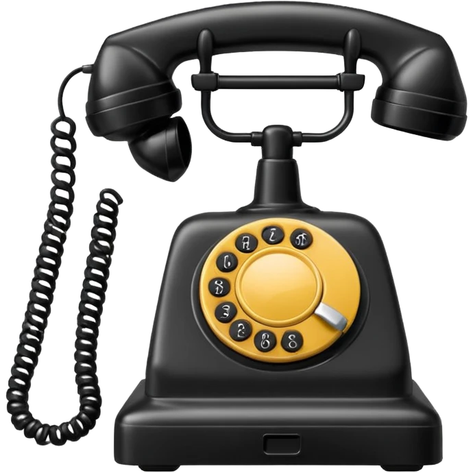 black telephone receiver emoji