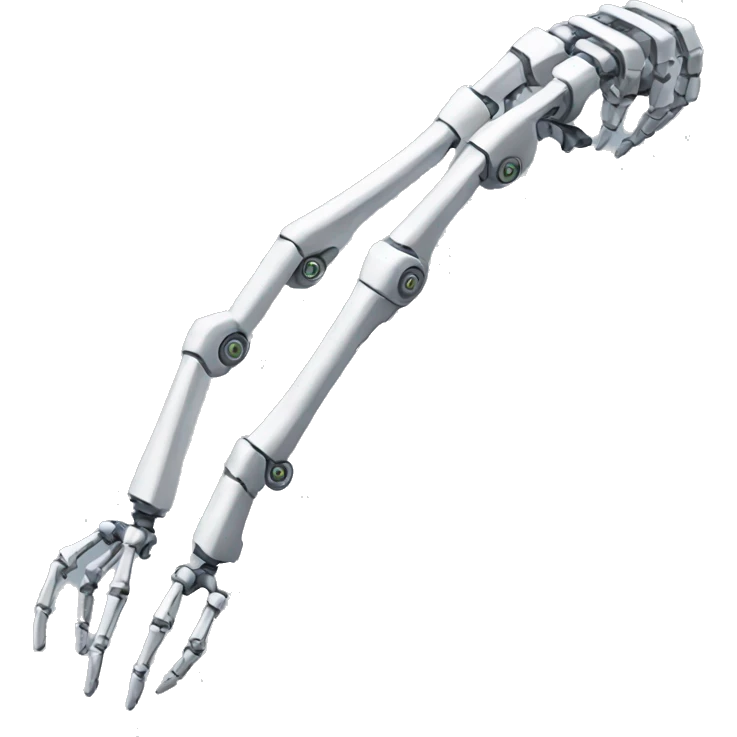 thin robotic skeleton arm emoji emoji