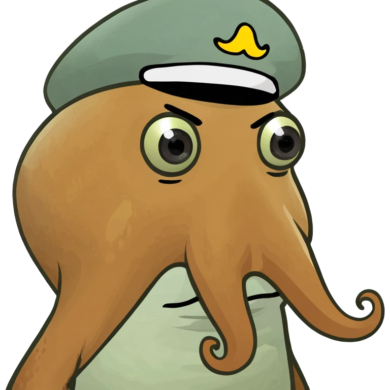 Squid with mustache  emoji