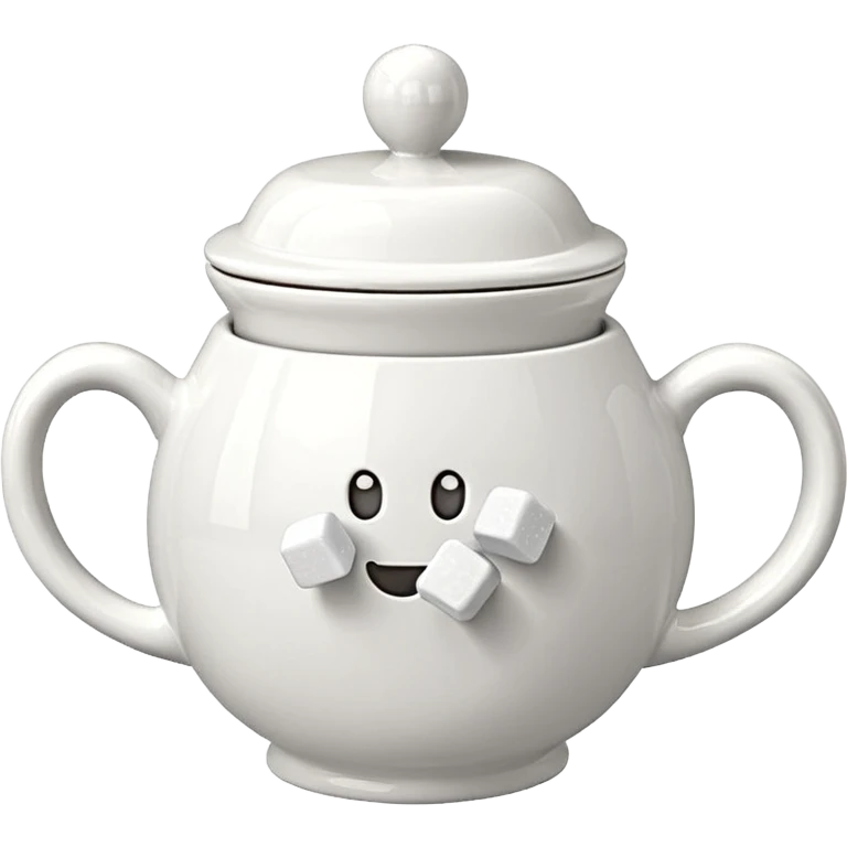 sugar bowl with sugar cubes emoji