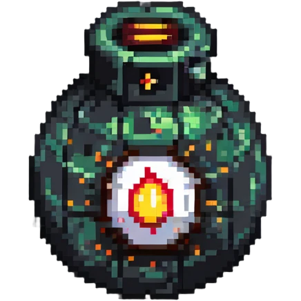 bomb power up item with unlit closed fuse emoji