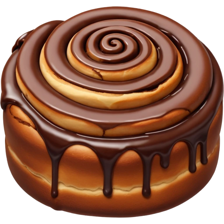 синабоны из шоколадного теста, политые шоколадом emoji
