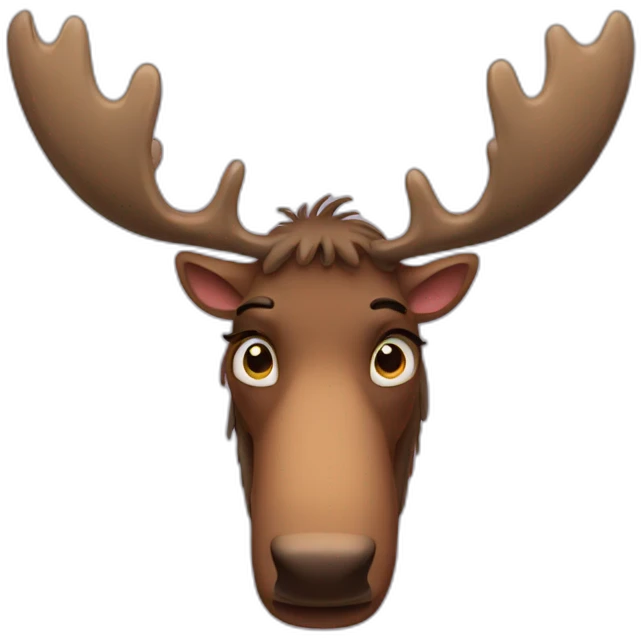 Crying moose emoji