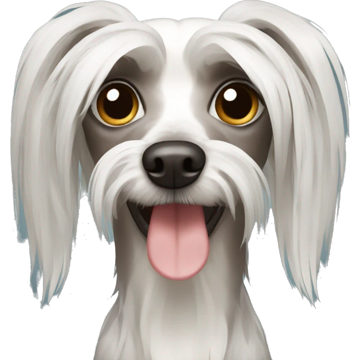 Chinese crested dog emoji