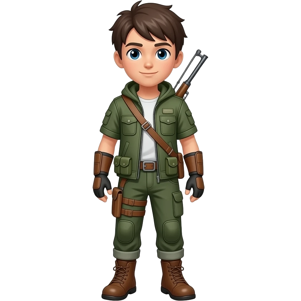 cazador de cuerpo entero, un chico emoji