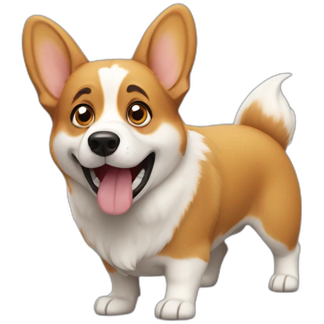 corgi scared emoji
