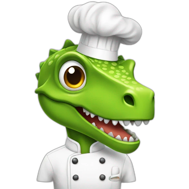 dino with chef hat emoji