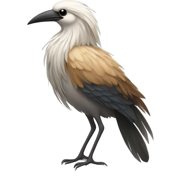 A bird with long feather  emoji