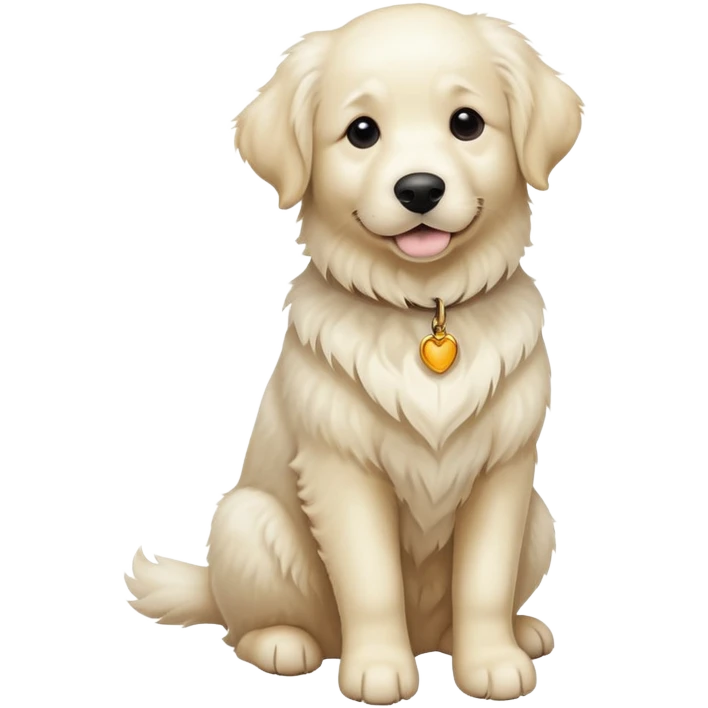 White retriever sitting emoji