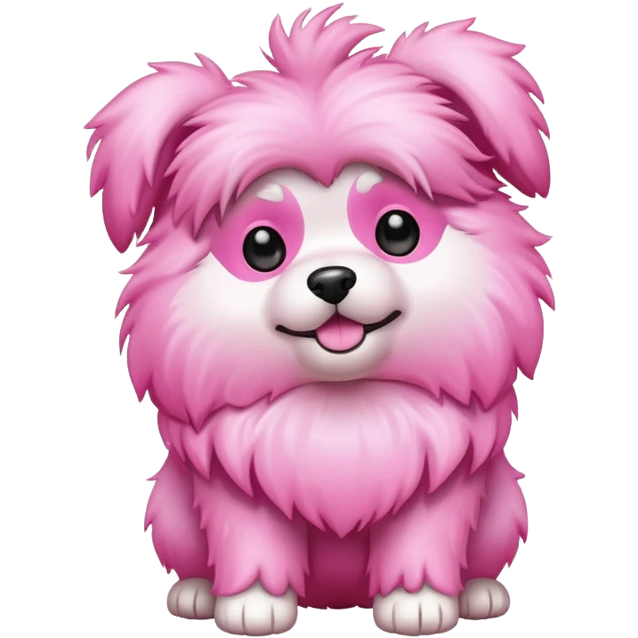 Pink dog emoji