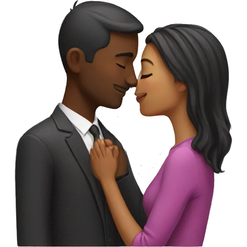 Kissing couple emoji