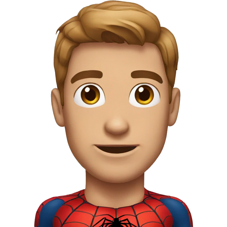 Spiderman man emoji of face emoji