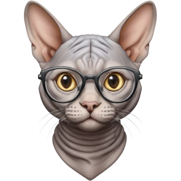 sfenks cat with glasses emoji
