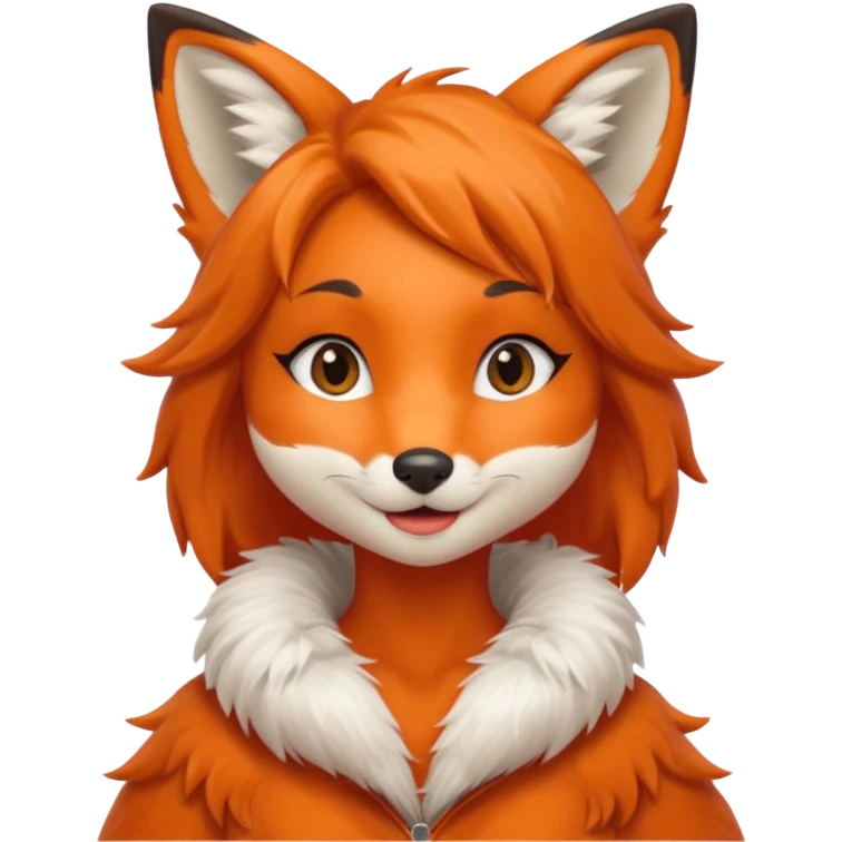 Attractive anthro fox girl emoji