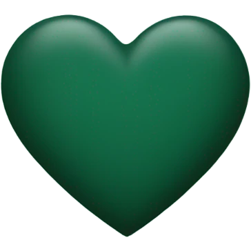 Dark green heart emoji